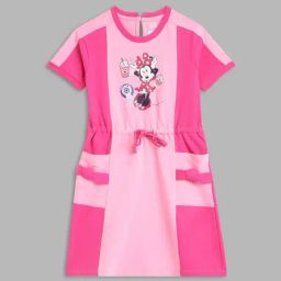 Blue Giraffe Kids Pink Printed Dress-image-94