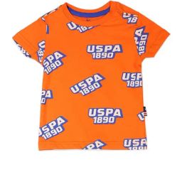 U.S. Polo Assn. Boys Orange Graphic Print T-Shirt-image-84