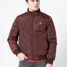Red Tape Dark Brown Full Sleeves Mock Collar Jacket-image-54