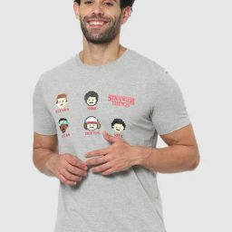 celio* Grey Cotton Crew T-Shirt-image-41
