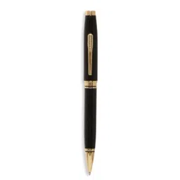Cross Black Lacquer Gold Ballpoint Pen with Executive Blue Notebook-image-3