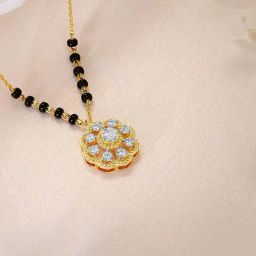 GIVA Lab Grown Diamond 18k (750) Gold Mangalsutra for Women-image-98