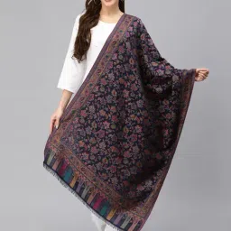 Style Quotient Blue Embroidered Shawl-picture-37