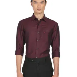 Arrow Wine Cotton Regular Fit Shirt-picture-39