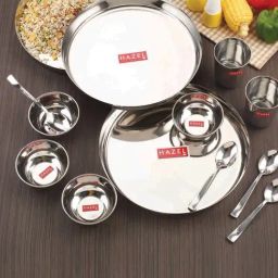 HAZEL Silver Stainless Steel Dinner - Set of 12-image-19