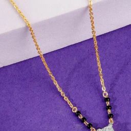 GIVA Lab Grown Diamond 18k (750) Gold Mangalsutra for Women-image-100