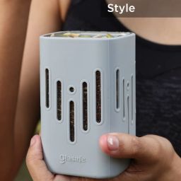 Glasafe 'O' Grip Slate Grey Borosilicate Containers - Set of 4 (250ml) image 4