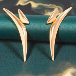 OOMPH Gold Geometric Drop Earrings-29