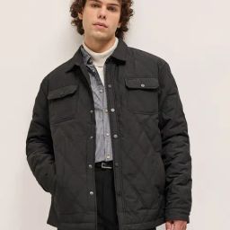 The Bear House Black Polyester Regular Fit Self Design Casual Jacket-picture-15