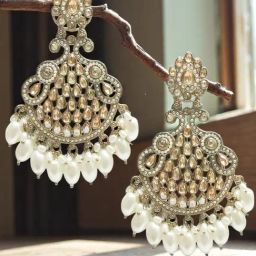 OOMPH Gold Peacock Dangler Earrings-28