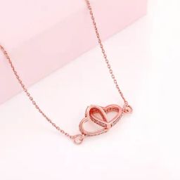 GIVA 925 Sterling Silver Rose Gold Necklace for Women-picture-27