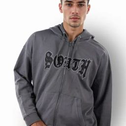 celio Celio* Anthracite Other Printed Hooded Sweatshirt-picture-34