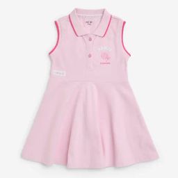 HOP Kids by Westside Pink Text Design Cotton Skater Dress-picture-9