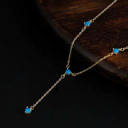 GIVA 925 Sterling Silver Golden Necklace for Women-picture-47