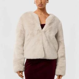 Forever New Off White Textured Jacket-image-47