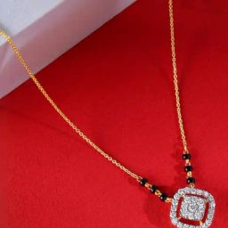GIVA Lab Grown Diamond 14k (585) Gold Mangalsutra for Women-picture-15