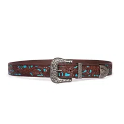 Celtic Brown Floral Print Belt-picture-13