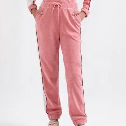 Iconic Pink Self Pattern Track Pants-picture-14