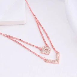 GIVA 925 Sterling Silver Rose Gold Necklace for Women-image-29