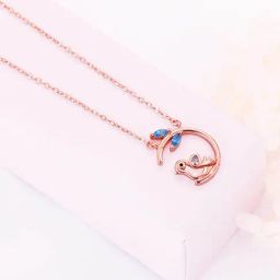 GIVA 925 Sterling Silver Rose Gold Necklace for Women-picture-33