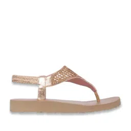 Skechers Women's MEDITATION Rose Gold Back Strap Sandals-image-10
