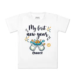 Arvesa First New Year Printed Kids Unisex T-shirt-image-29