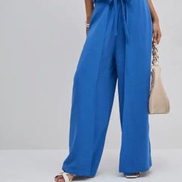 LOV by Westside Blue Crinkled High-Rise Pants-picture-20