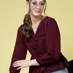 BEING NAUGHTY Women Bishop Sleeves Blouson Cotton Crop Top-image-81