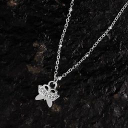 Accessorize London Silver Pave Butterfly Pendant Necklace for Women-94