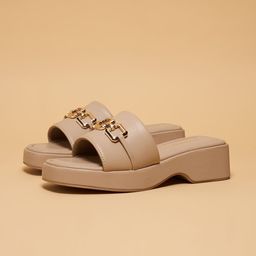 ERIDANI Women Embellished Wedge Sandals-13