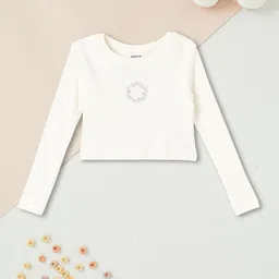 max Cotton Girls Round Neck Cotton Top-30