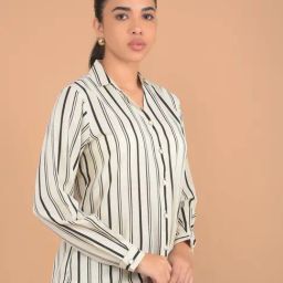 Crimsoune Club White & Black Striped Shirt-picture-35