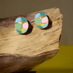Zaveri Pearls MulticolorEnamelling Contemporary Classy Stud Earring-65