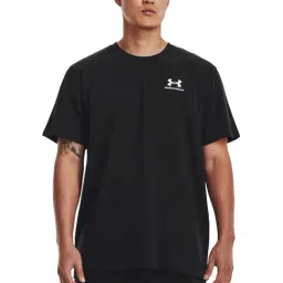 Under Armour Black Cotton Regular Fit Sports T-Shirt-picture-39