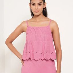 Akkriti By Pantaloons Pink Cotton Regular Fit Top-image-9