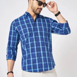 Byford by Pantaloons Navy Cotton Slim fit Self  Shirts-picture-26