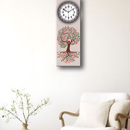 OLIVE TREE White & Black Printed Rectangular Shaped Contemporary Wall Clock-7