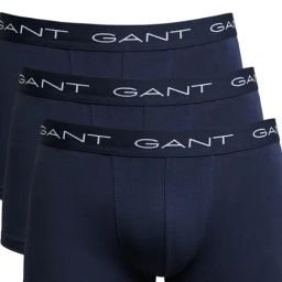 Gant Navy Regular Fit Trunks - Pack Of 3-image-49