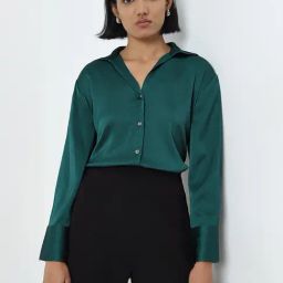 Wardrobe by Westside Green Floral Printed Shirt-picture-17
