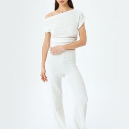 Koton Women Off-Shoulder Fitted Crop Top-image-90