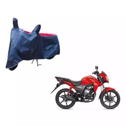 Auto Pearl Waterproof Two Wheeler Cover For Honda CB Twister (Red & Blue)-95