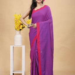 SLAGHA Solid Taant Saree-image-48