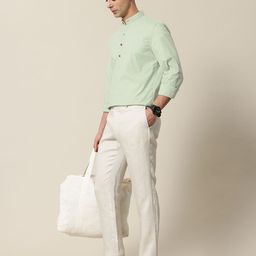 Mr Bowerbird Men Mandarin Collar Casual Shirt-image-59