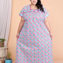 JAIPZZ APPARELS Printed Maxi Nightdress-picture-40