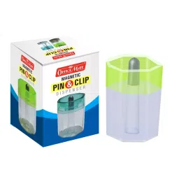 Soni Office Mate Magnetic Pin & Clip Dispenser Compact Transparent Organiser with Magnetic Top, 7 cm Height for Office, Home & Craft Use-picture-6