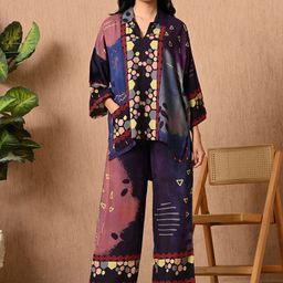 YELLOW PARROT Printed Top With Trousers-image-81