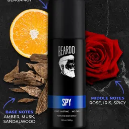 BEARDO Men Set Of 2 Long-Lasting Deodorant - Spy & Mafia - 120ml Each image 2
