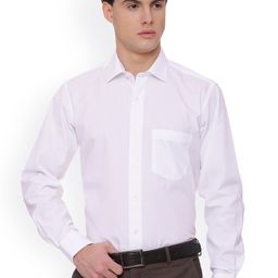 Van Heusen Men White Regular Fit Solid Formal Shirt-image-73