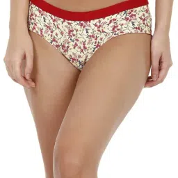 Amante Beige Floral Print Panty-image-77