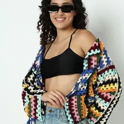SHOWOFF Cotton Crochet Shrug-30